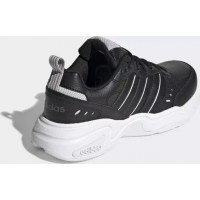 Мужские кроссовки Adidas Originals Strutter кожаные черно-белые